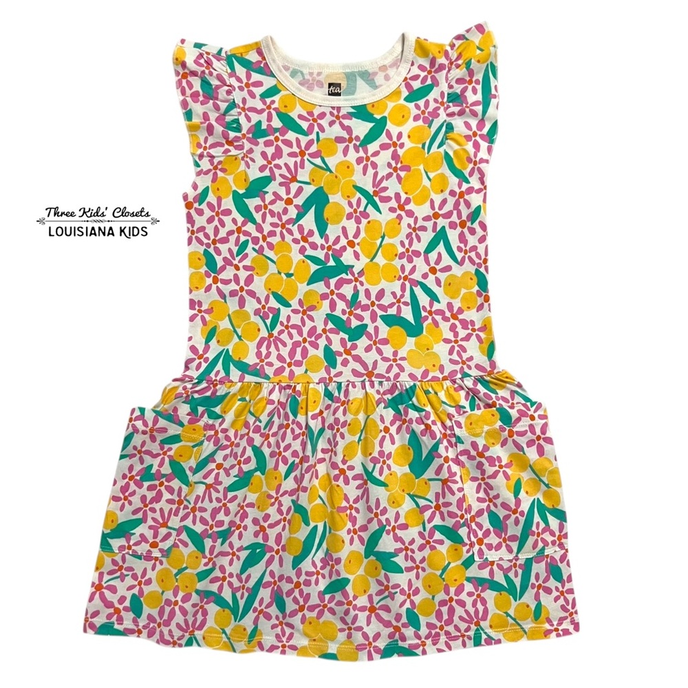 Tea Collection 6Y Vanilla Floral Print Dress
